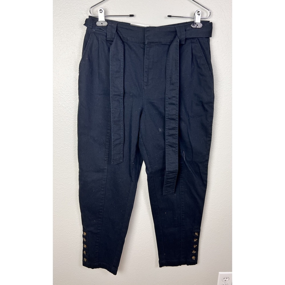 Women's Who What Wear Black Tapered Ankle Black Pants Sz 10 NWT